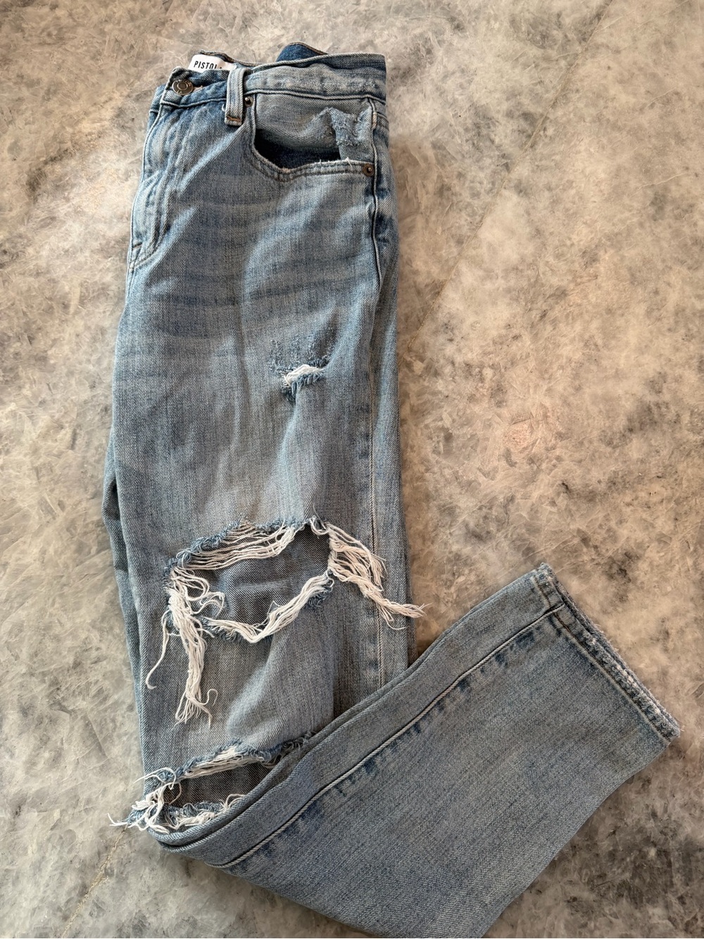 Pistola Presley High Rise Relaxed Roller distressed jeans